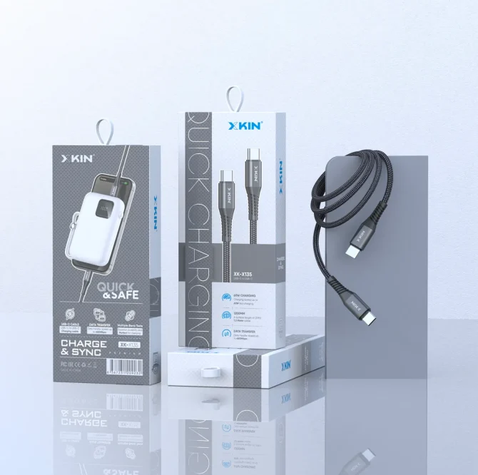 1.2M USB-C to USB-C Cable – Fast Charging & 480Mbps Data, Nylon Braided