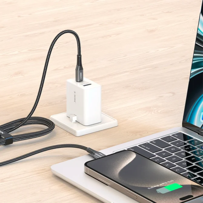1.2M USB-C to USB-C Cable – Fast Charging & 480Mbps Data, Nylon Braided