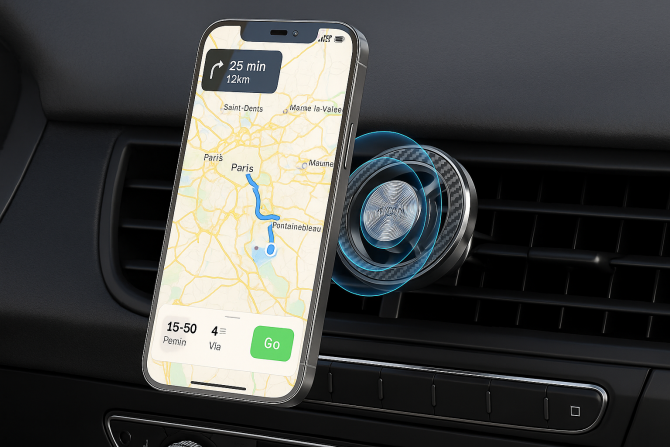 Xkin Magnetic Air Vent Car Phone Holder – Compact 360° Hands-Free Mount - Image 3