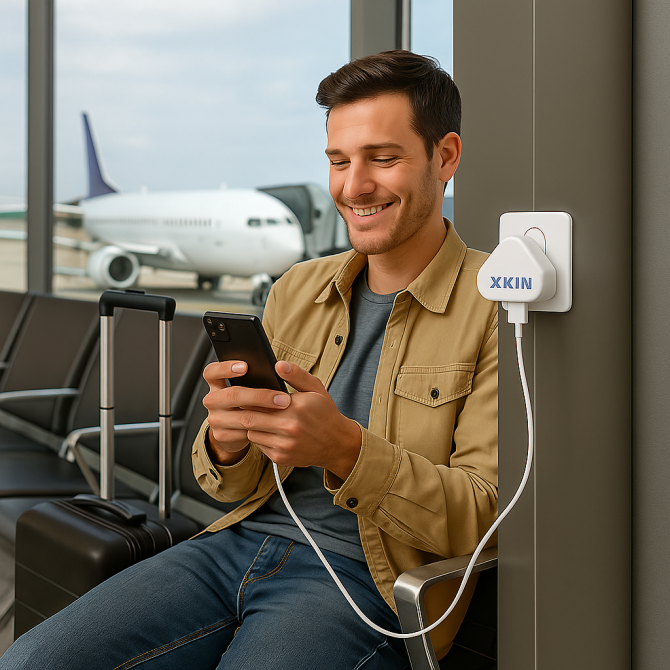 Xkin 5W Power Adapter with 8-Pin Cable – Compact USB Wall Charger - Image 4