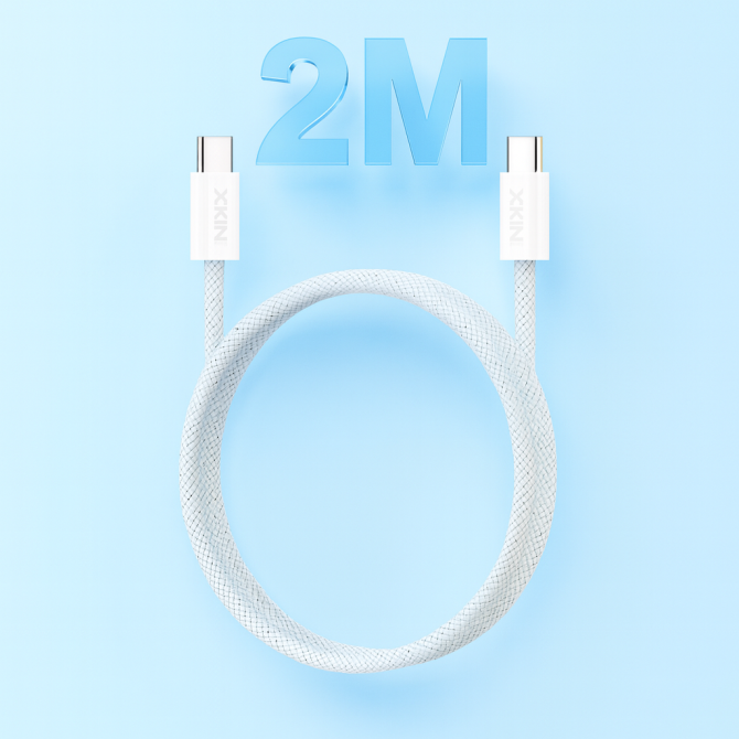 Xkin USB-C to USB-C 240W 2M Cable – Ultra Fast Charging & High-Speed Data Sync Durable Cord - Image 3