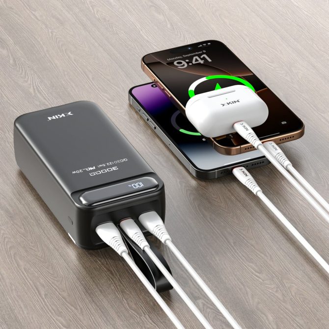 Xkin Power Bank with Fast Charging | LED Lamp - Image 4