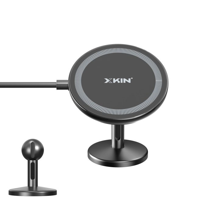 Xkin Magnetic Wireless Charging Car Phone Holder – Dashboard - Image 5