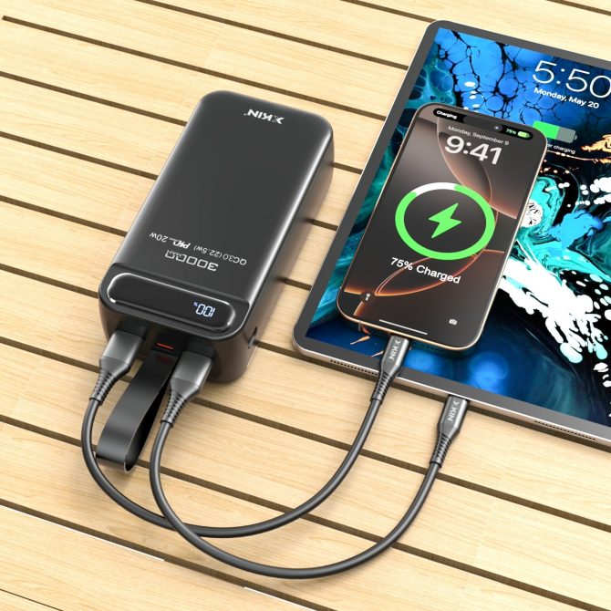 Xkin Power Bank with Fast Charging | LED Lamp - Image 5