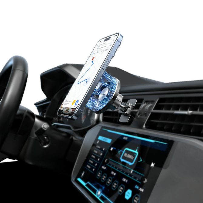 Xkin Magnetic Air Vent Car Phone Holder – Compact 360° Hands-Free Mount - Image 2