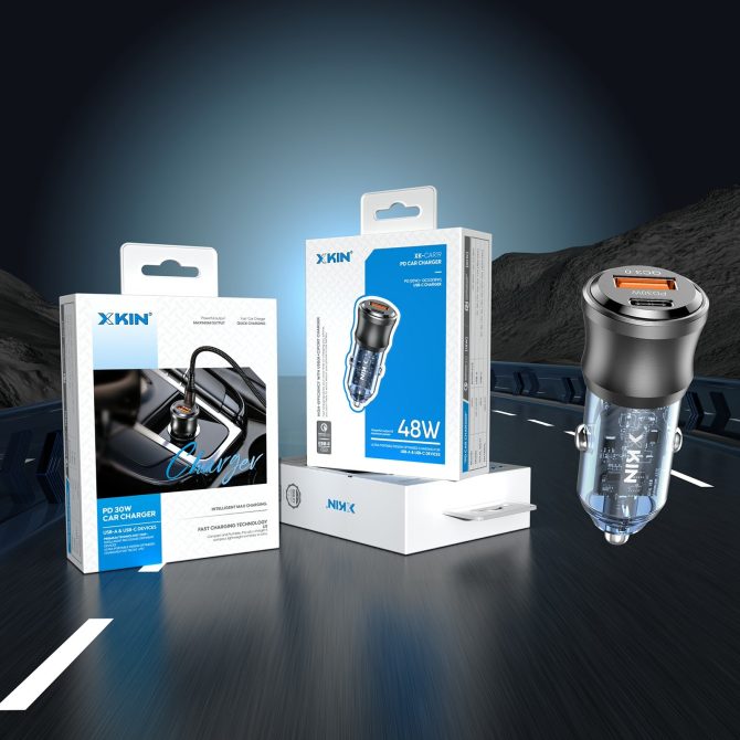 Xkin 48W Dual Port Car Charger – USB-C PD + USB-A QC 3.0 Fast Adapter - Image 5