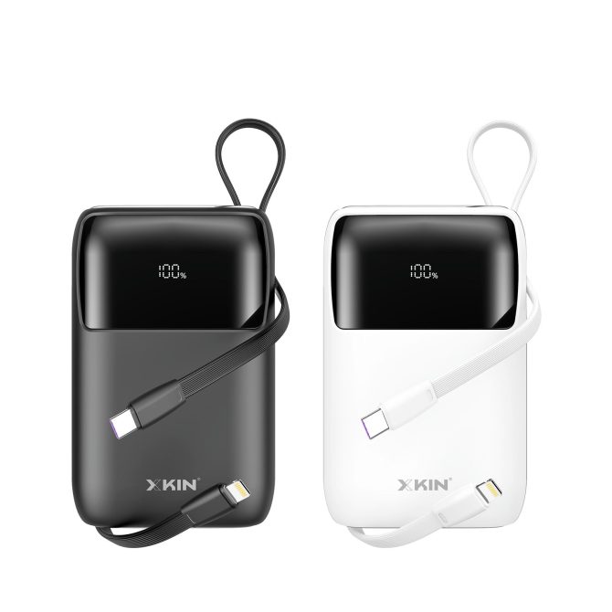 Xkin Ultra Fast 20000mAh Power Bank | Built-in Cables