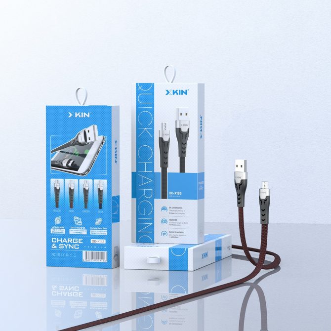 Xkin USB to Micro USB Braided Cable – Fast Charging & Data Sync Durable Cord - Image 5