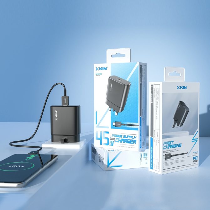 Xkin 45W USB-C Charger with Cable – Fast PD Wall Adapter for Laptops, Tablets & Phones - Image 4