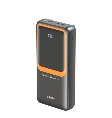 Xkin 20000mAh Power Bank – Built-in USB, 8-Pin, USB-C & Micro USB Cables with Flashlight