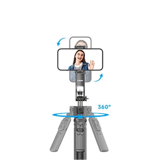 Xkin Long Selfie Quadrapod – Extendable Selfie Stick Tripod with Wireless Remote - Image 6