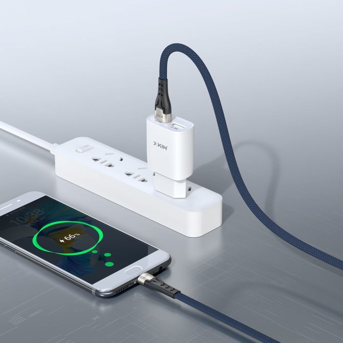 Xkin USB to Micro USB Braided Cable – Fast Charging & Data Sync Durable Cord - Image 4