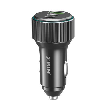 Xkin 68W Triple Port Car Charger – Dual USB-C PD + USB-A QC Fast Charging Adapter