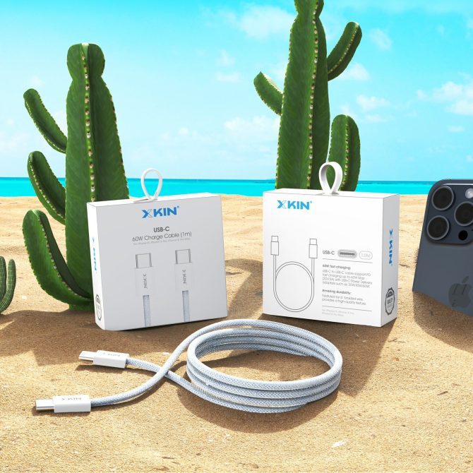 Xkin USB-C to USB-C 60W Cable – Fast Charging & High-Speed Data Sync Durable Cord - Image 5