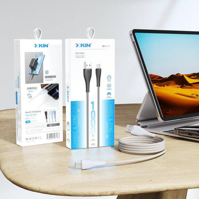 Xkin USB-A to USB-C 3A Cable – Fast Charging & High-Speed Data Sync Durable Cord - Image 6